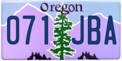 OR license plate 071JBA