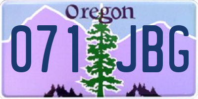 OR license plate 071JBG
