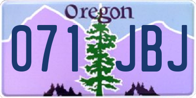 OR license plate 071JBJ