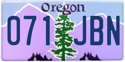 OR license plate 071JBN