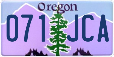 OR license plate 071JCA