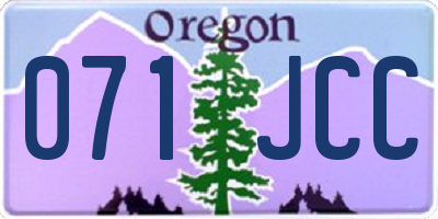 OR license plate 071JCC