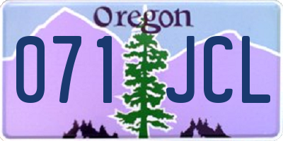OR license plate 071JCL