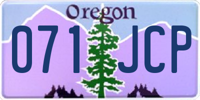 OR license plate 071JCP
