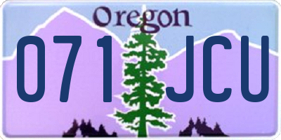 OR license plate 071JCU