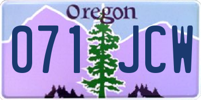 OR license plate 071JCW