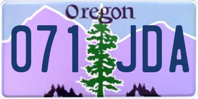 OR license plate 071JDA