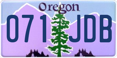 OR license plate 071JDB