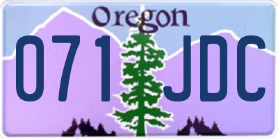 OR license plate 071JDC