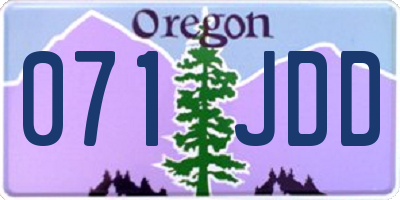OR license plate 071JDD