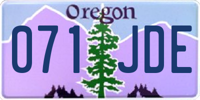 OR license plate 071JDE