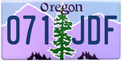 OR license plate 071JDF