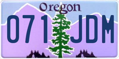 OR license plate 071JDM