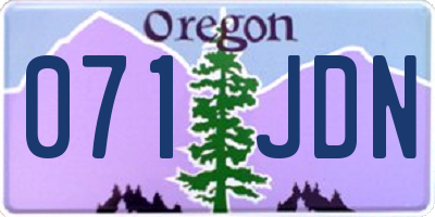 OR license plate 071JDN