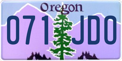 OR license plate 071JDO