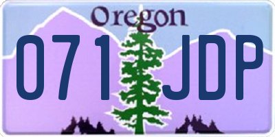 OR license plate 071JDP