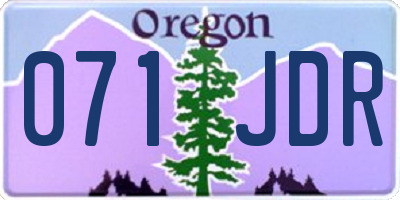 OR license plate 071JDR