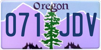 OR license plate 071JDV