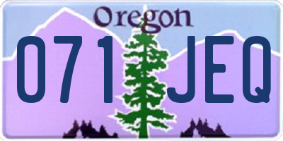 OR license plate 071JEQ