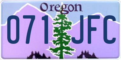 OR license plate 071JFC