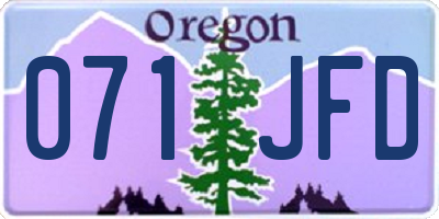 OR license plate 071JFD