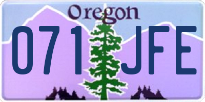 OR license plate 071JFE