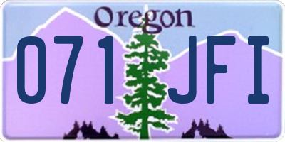 OR license plate 071JFI
