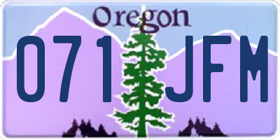 OR license plate 071JFM
