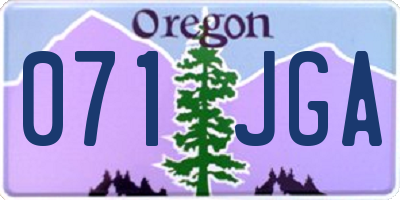OR license plate 071JGA