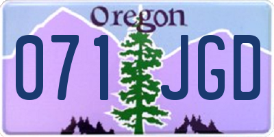 OR license plate 071JGD