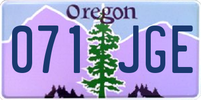 OR license plate 071JGE