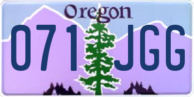 OR license plate 071JGG