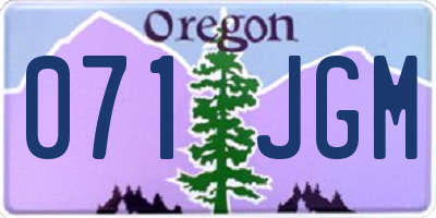 OR license plate 071JGM