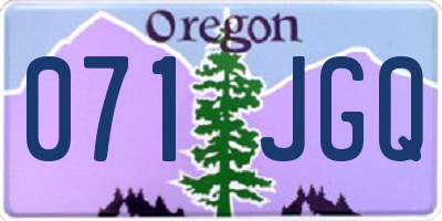 OR license plate 071JGQ
