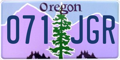 OR license plate 071JGR