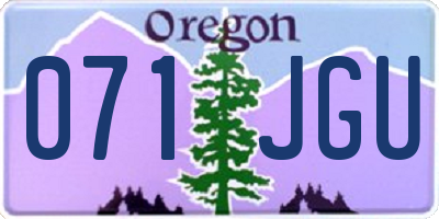 OR license plate 071JGU