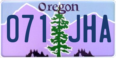 OR license plate 071JHA