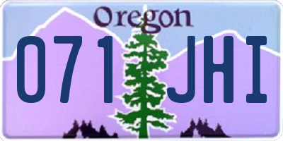 OR license plate 071JHI