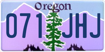 OR license plate 071JHJ