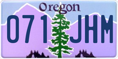 OR license plate 071JHM