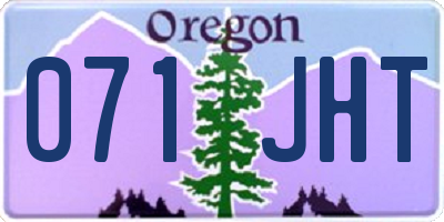 OR license plate 071JHT