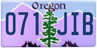 OR license plate 071JIB