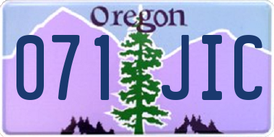 OR license plate 071JIC