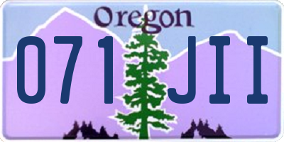 OR license plate 071JII