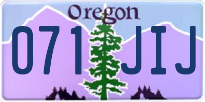 OR license plate 071JIJ