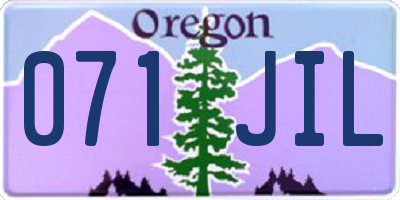 OR license plate 071JIL