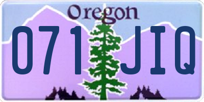 OR license plate 071JIQ