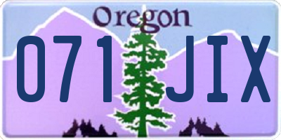 OR license plate 071JIX