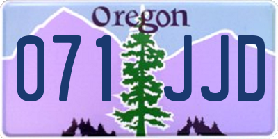 OR license plate 071JJD