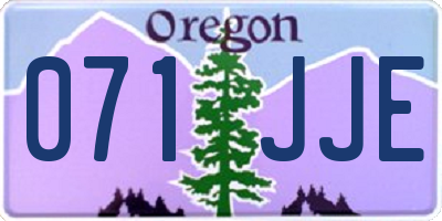 OR license plate 071JJE